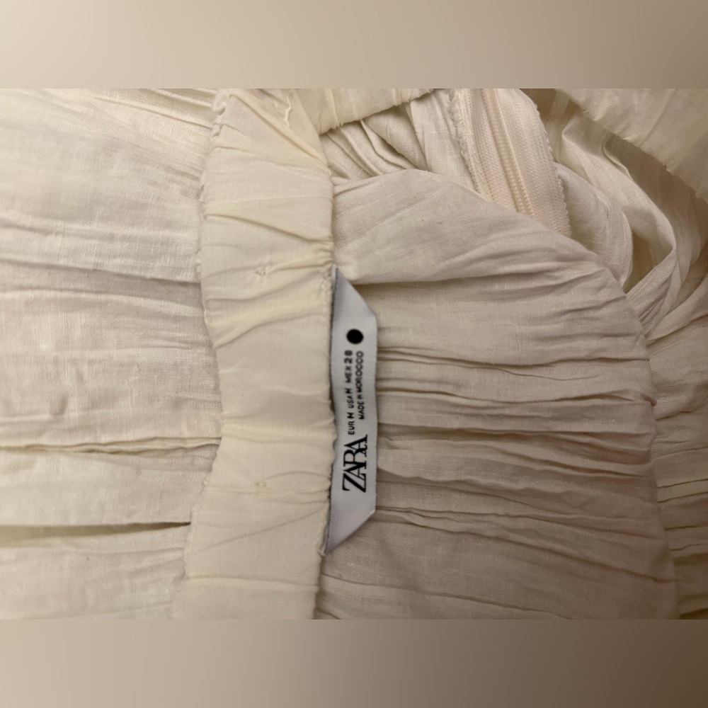 Zara Hemp Elegant White Strapless Dress - Picture 9 of 10